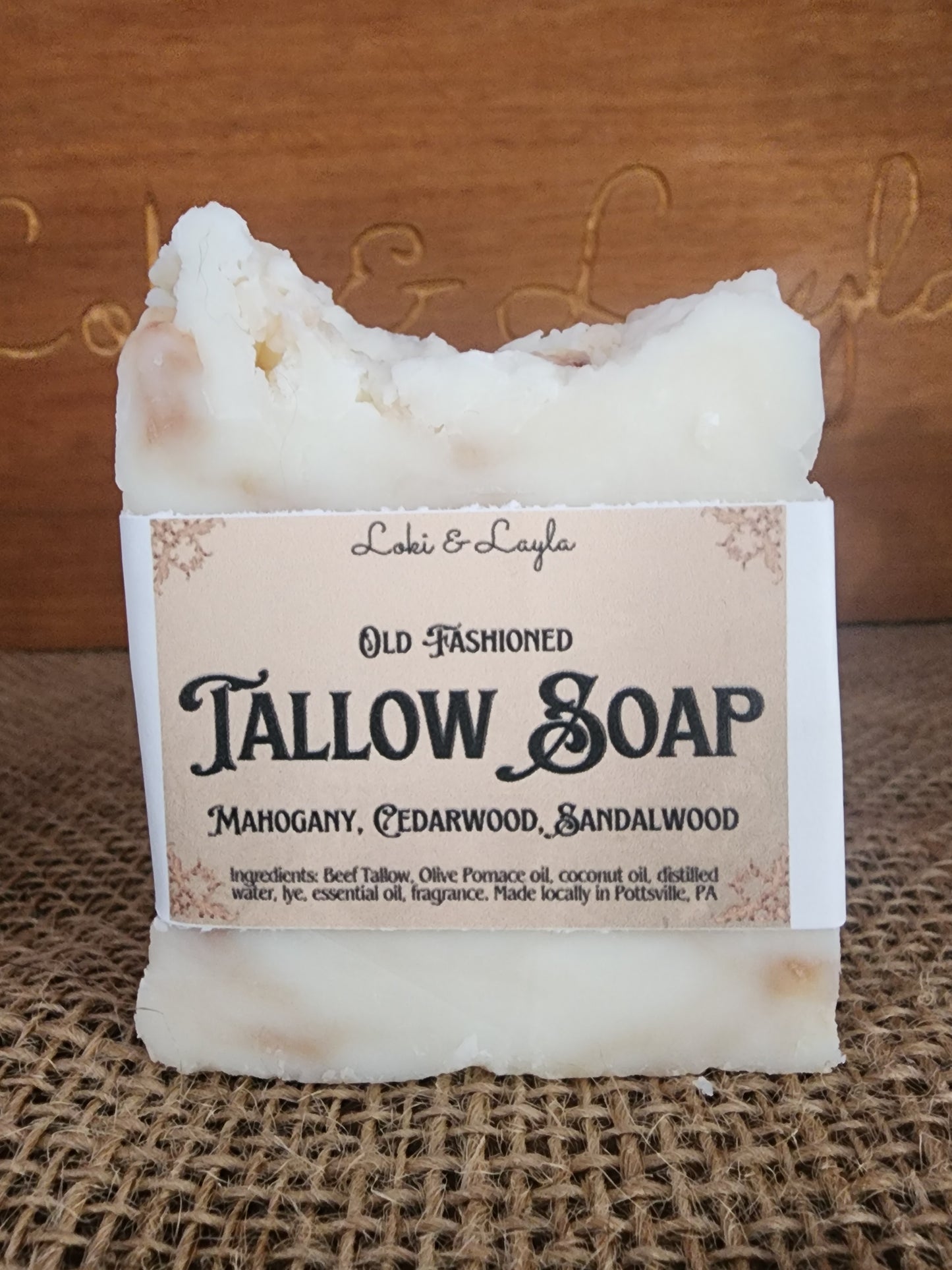 Tallow Soap - Mahogany, Cedarwood, Sandalwood image 0