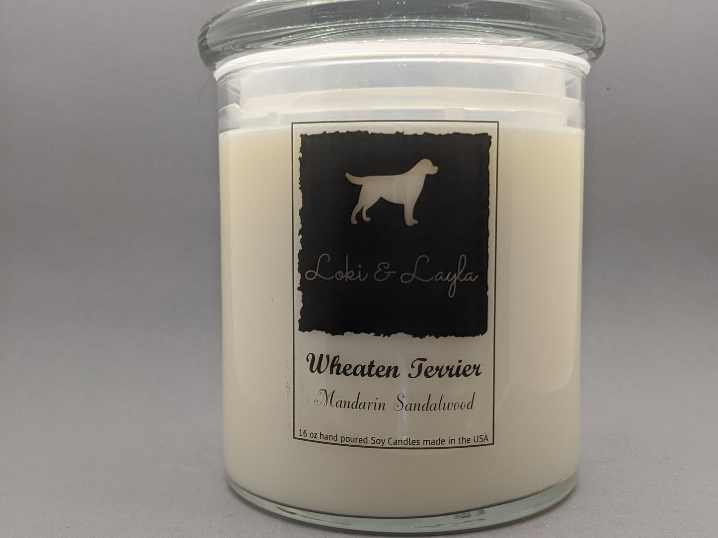 Wheaton Terrier - Mandarin Sandalwood 16.5oz candle image 0