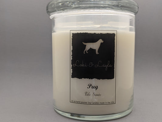 Pug - Palo Santo  16.5oz candle image 0