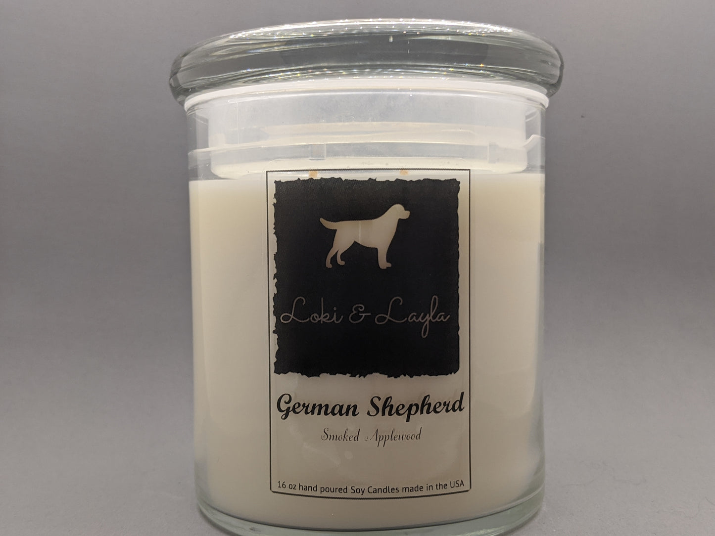 German Shepherd - Smoked Applewood 16.5oz candle image 0