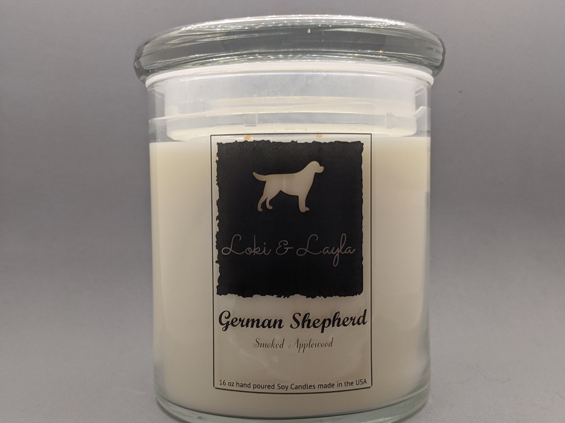 German Shepherd - Smoked Applewood 16.5oz candle image 0