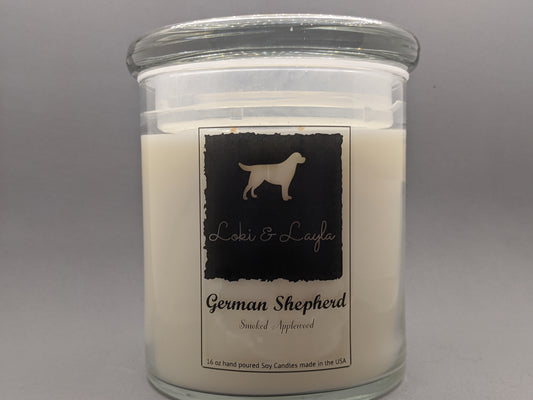 German Shepherd - Smoked Applewood 16.5oz candle image 0