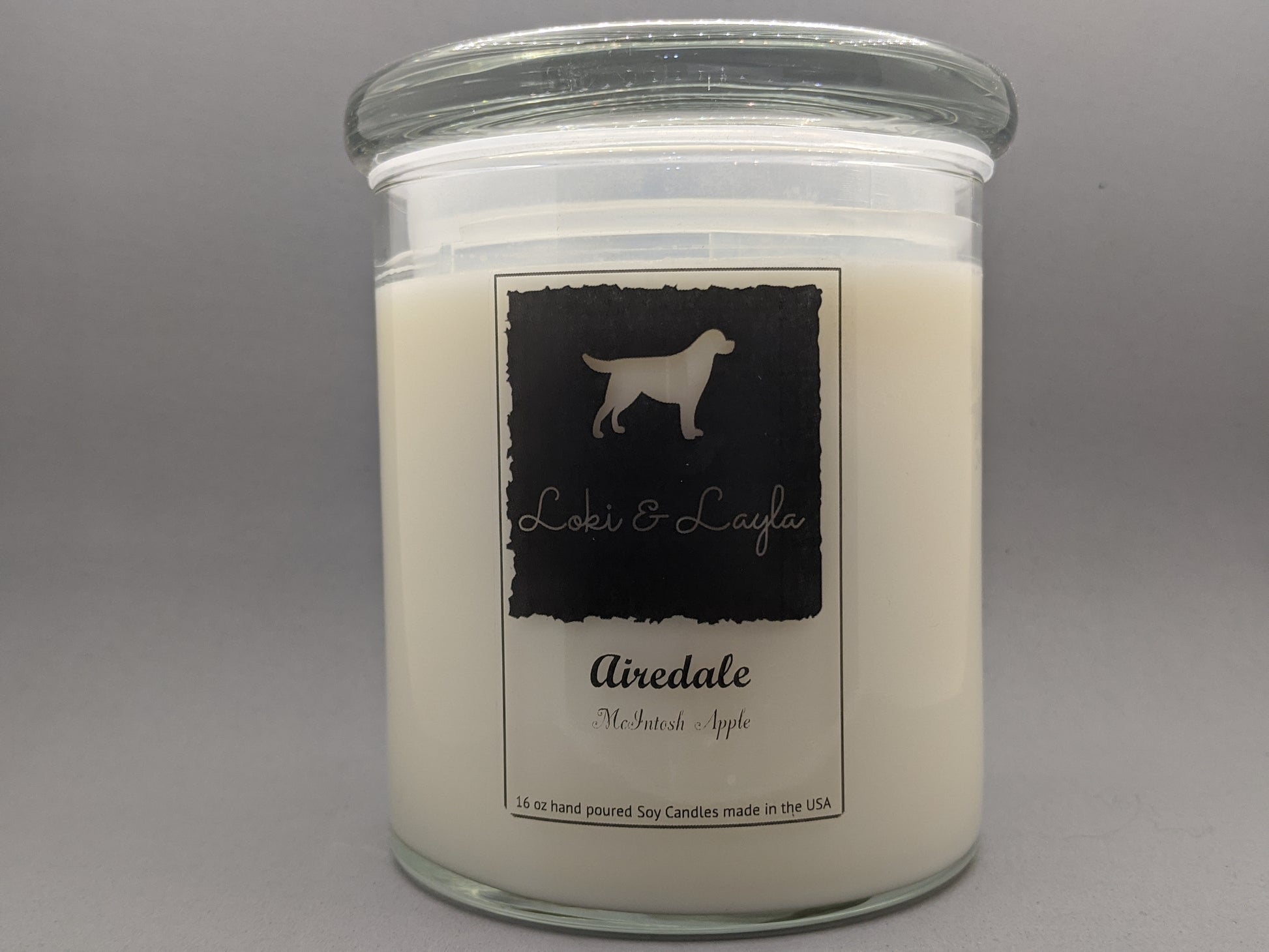 Airedale - Macintosh Apple 16.5oz Candle image 0