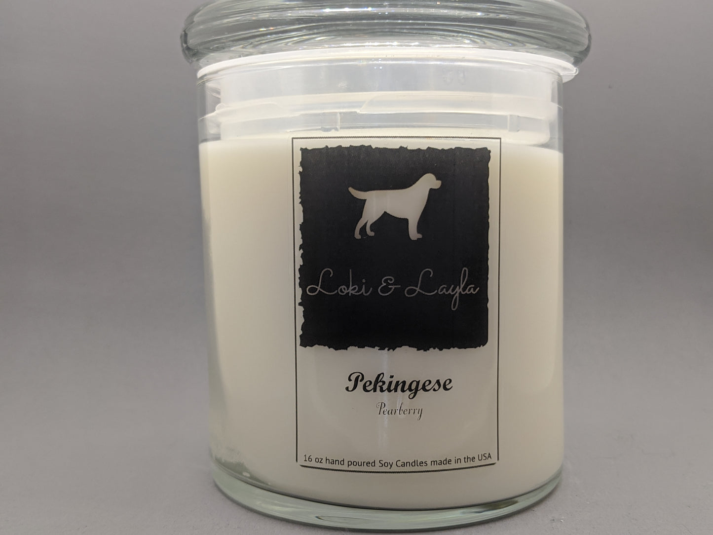 Pekingese - Pearberry  16.5oz candle image 0