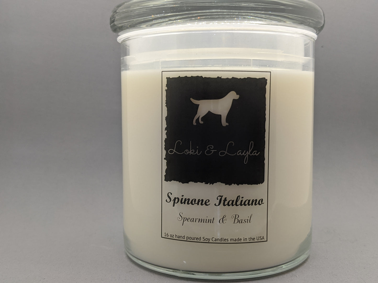 Spinone Italiano - Spearmint & Basil 16.5oz candle image 0