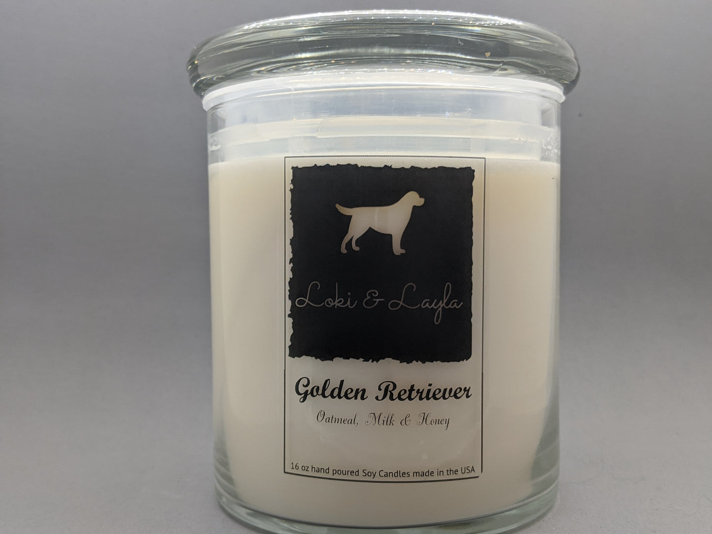 Golden Retriever - Oatmeal, Milk & Honey 16.5oz candle image 0