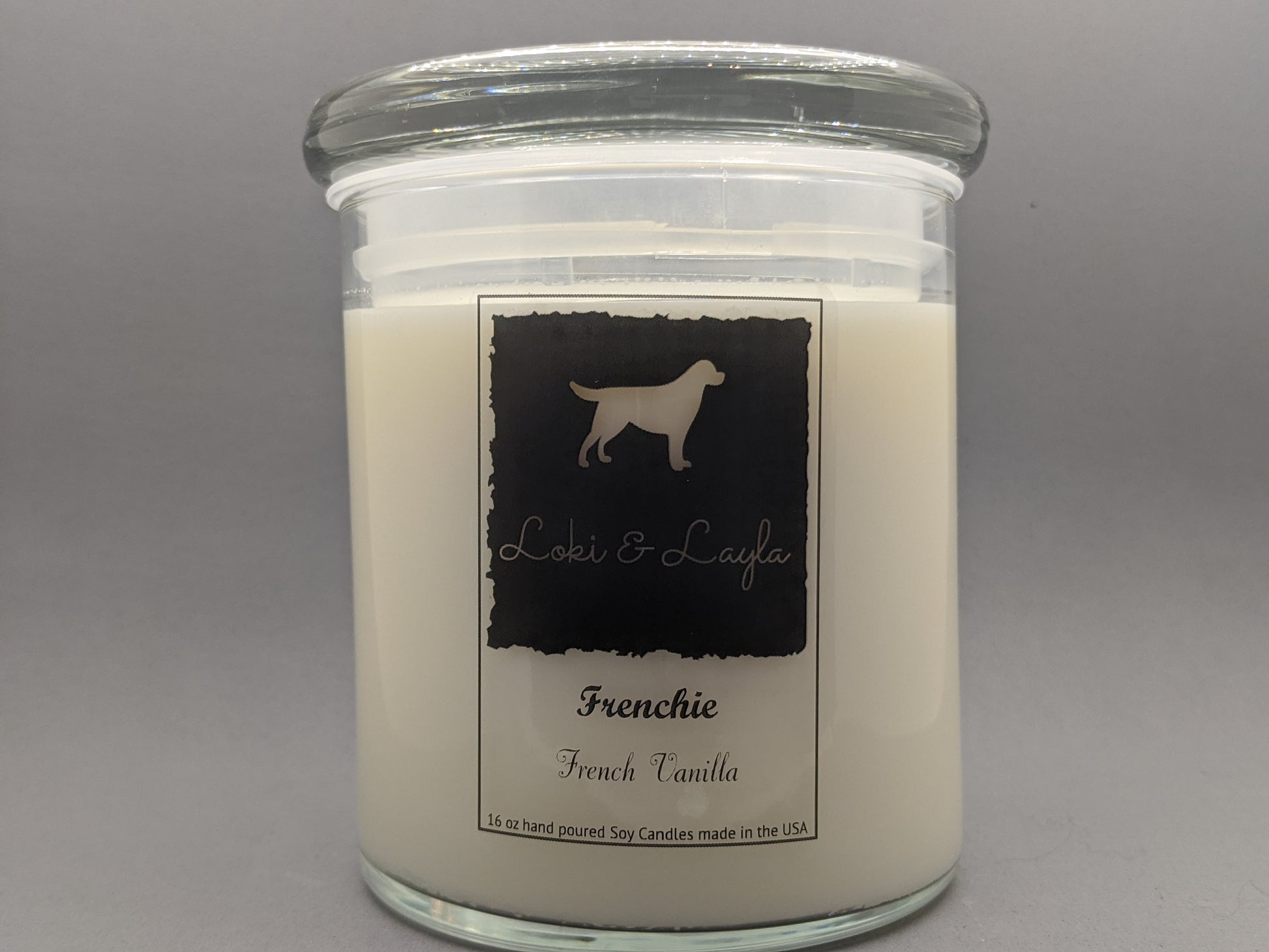 French Bulldog - French Vanilla 16.5oz candle image 0