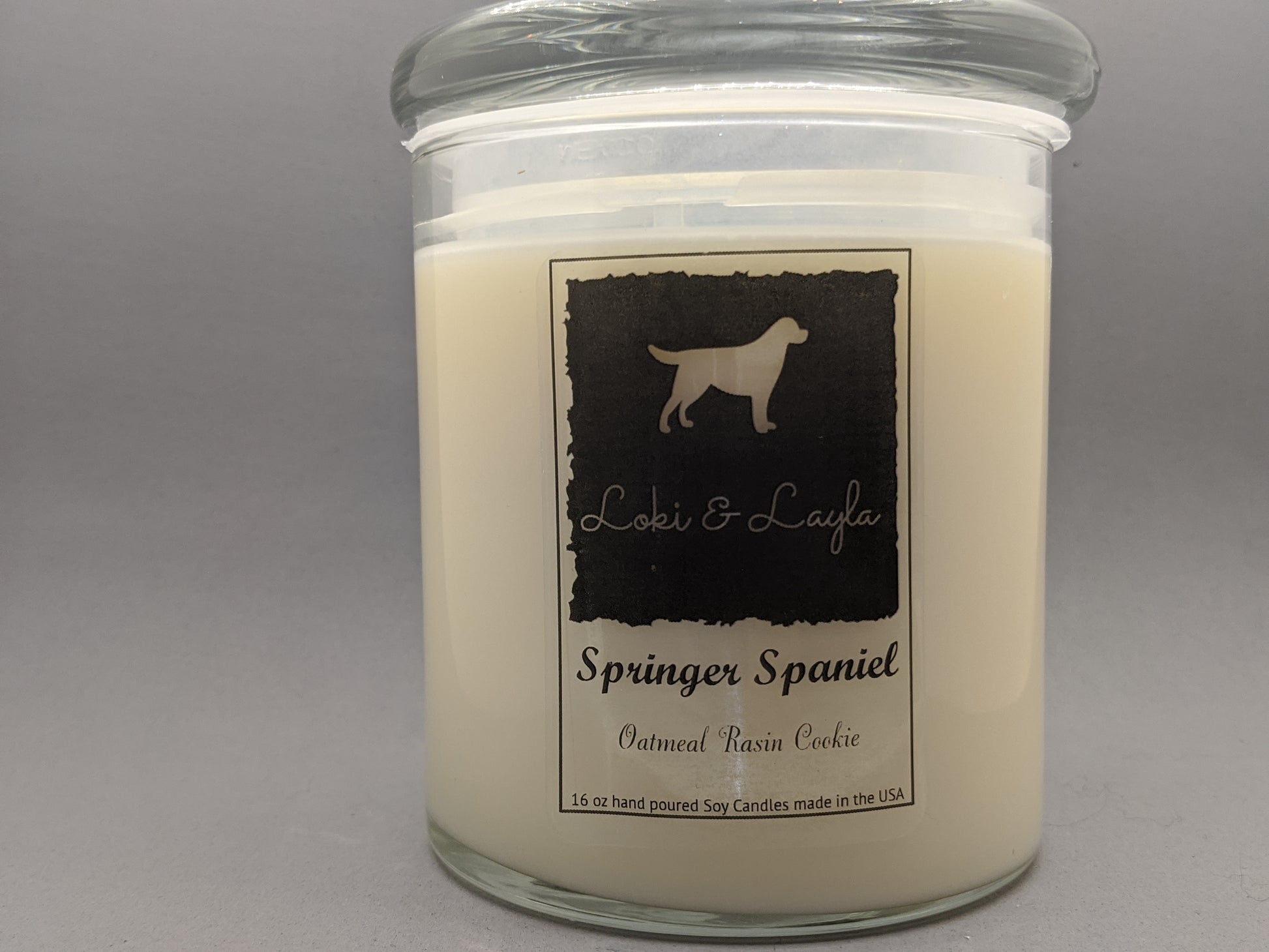Springer Spaniel - Oatmeal rasin cookie 16.5oz candle image 0