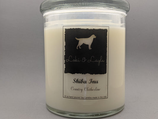Shiba Inu - Country Clothesline 16.5oz candle image 0