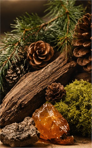 Loki & Layla woodsy earthy fragrance category editorial photograph